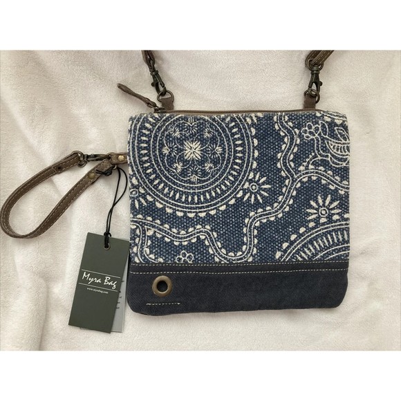 Myra Bag Bags New Myra Sapphire Wristlet Cross Body Bag Recycled